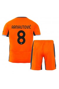 Fotbalové Dres Inter Milan Marko Arnautovic #8 Dětské Třetí Oblečení 2023-24 Krátký Rukáv (+ trenýrky)